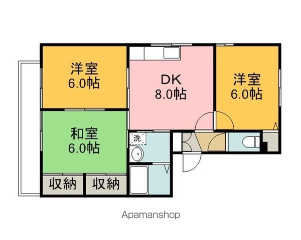 セジュール石田F棟の間取り写真