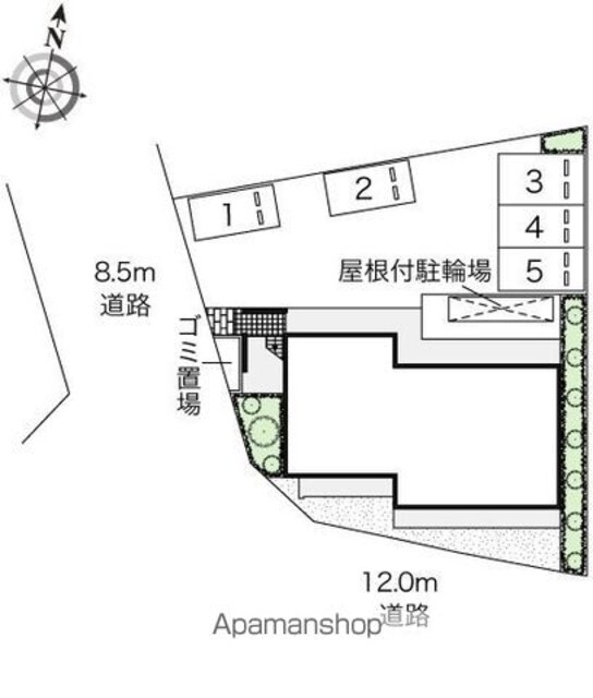 レオネクストレグルス[1K/26.08m2]の配置図
