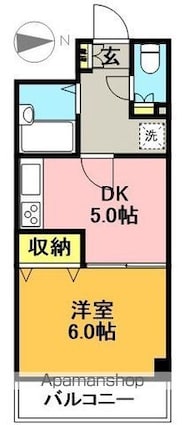 アゼリア明大前[1DK/28m2]の間取図