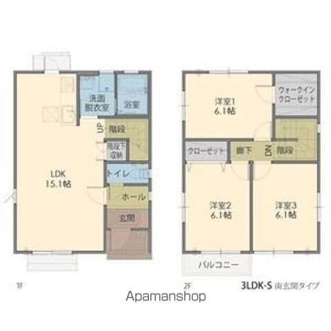 中央本線 茅野駅 徒歩44分 2階建 新築の間取り写真