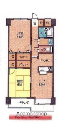 プレセランス・オリビエ[2DK/52.25m2]の間取図