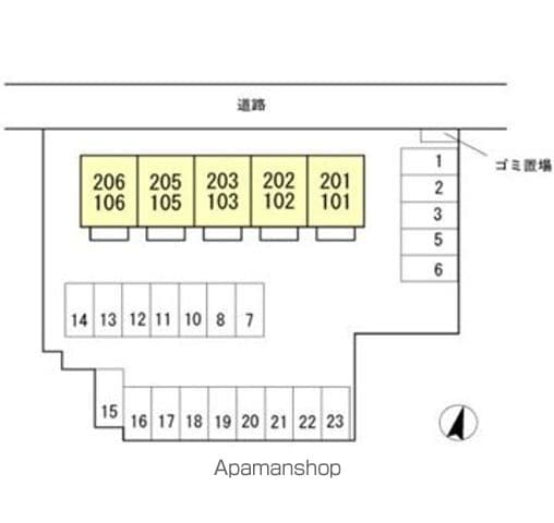 サニーハイツ・ミライ 103 ｜ 山梨県甲斐市下今井2704-1（賃貸アパート1LDK・1階・40.07㎡） その3