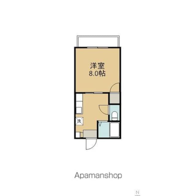 高島アパート[1K/24.06m2]の間取図