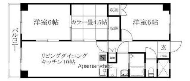クオリティーハイツ尾崎[3LDK/60.5m2]の間取図