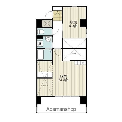 アルテマイスターカサミラ[1LDK/56.86m2]の間取図