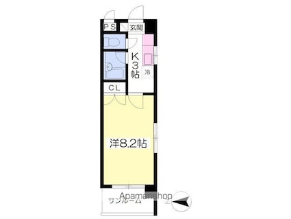 セレニテ本町[1K/24.08m2]の間取図