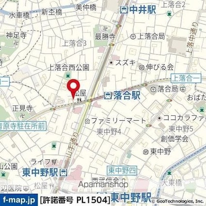 トーシンフェニックス落合駅前[1R/18.56m2]の配置図