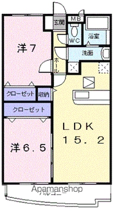 グランデ味鋺[2LDK/65.22m2]の間取図