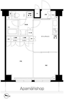 東京都墨田区立花３丁目[2DK/41.44m2]の間取図