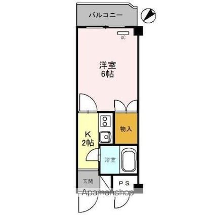 コーポ朝倉[1K/18.9m2]の間取図