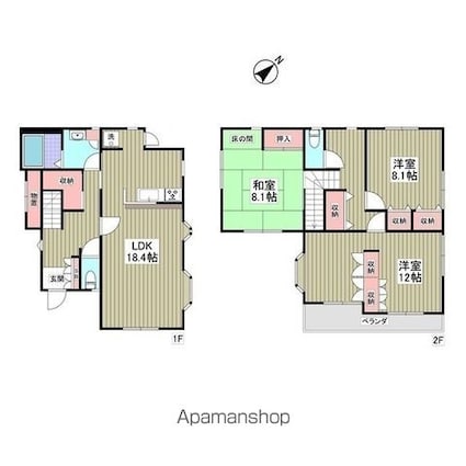リブレス木下東戸建[3LDK/122.39m2]の間取図