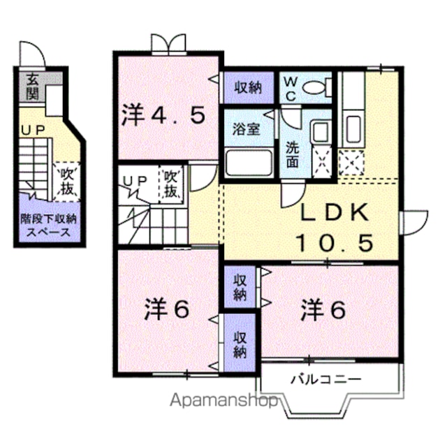ジョイリバーⅢ[3LDK/65.57m2]の間取図