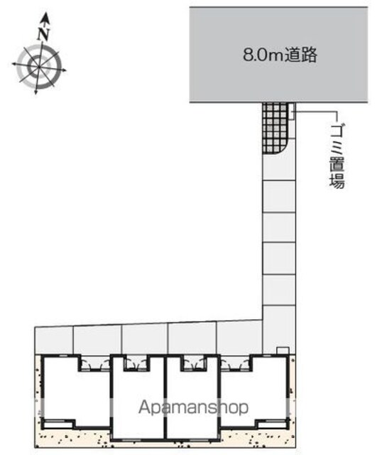 クレイノファウンデーション美好[1K/32.44m2]の配置図