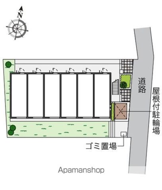 クレイノｋｅｙａｋｉ[1K/19.87m2]の配置図