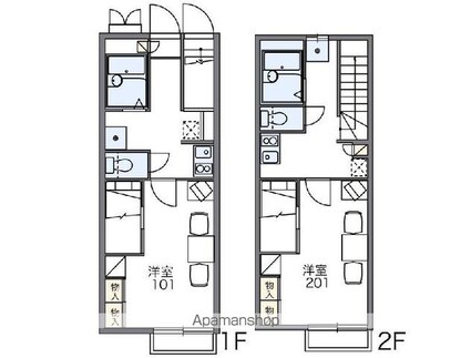 香川県高松市木太町[1K/23.71m2]の間取図