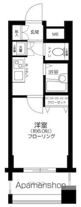 レジオス池袋イースト[1K/20.69m2]の間取図