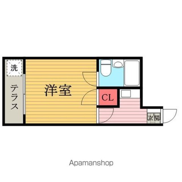 東京都世田谷区太子堂２丁目[1K/16m2]の間取図