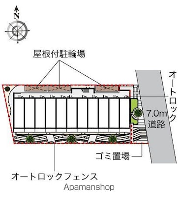 レオネクストレジデンス川崎[1R/28.76m2]の配置図