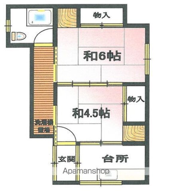 ツバキマンション[2K/27m2]の間取図