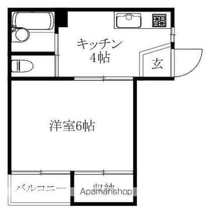 メゾンＡＤ２[1K/21m2]の間取図