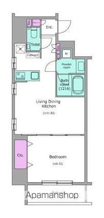 東京都千代田区岩本町２丁目[1LDK/42.16m2]の間取図