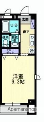 ベニール２１[1K/27.88m2]の間取図