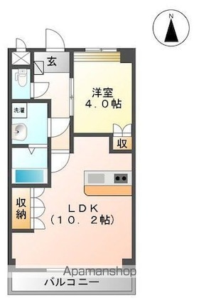 ヴィア　グラン　シャリオ[1LDK/36m2]の間取図