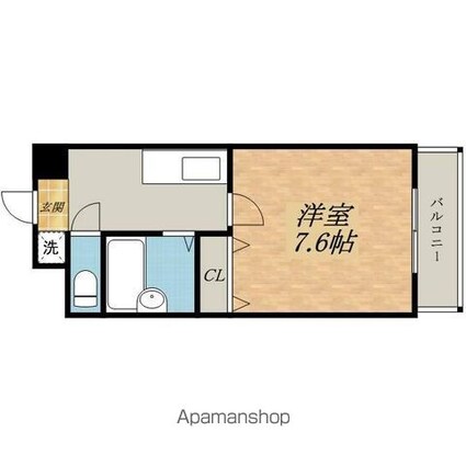 Ａｎｔｅｖｏｒｔｅ[1K/24m2]の間取図