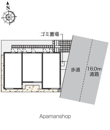 クレイノソレイユ立川[1K/23.57m2]の配置図