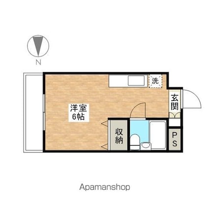 アドヴァンスカネコビルⅡ[1R/18m2]の間取図