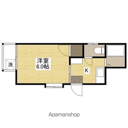 森脇マンション[1K/20m2]の間取図