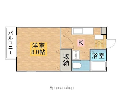 ＳＥＥＤコーポ[1K/26.4m2]の間取図