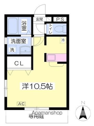 ビッグバレーＶ[1R/27.5m2]の間取図
