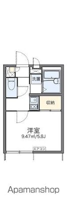 レオパレス双葉[1K/19.87m2]の間取図
