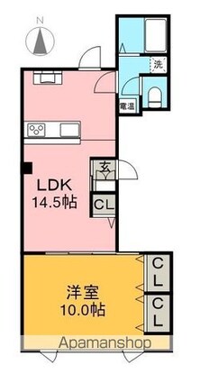 カゲヤマビル[1LDK/51.84m2]の間取図
