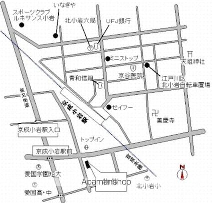 小岩メゾン[1K/20.18m2]の配置図