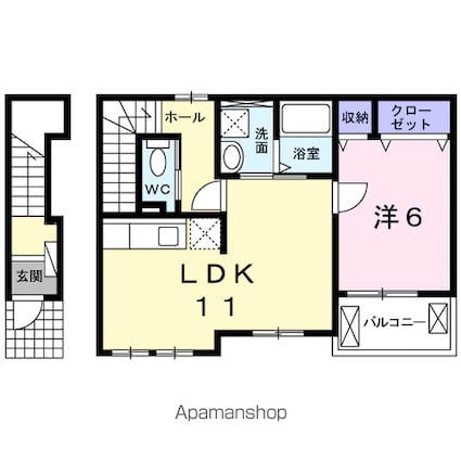 シャロン　ウィンドウ[1LDK/45.97m2]の間取図
