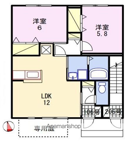 グランドゥール飾東の間取り写真