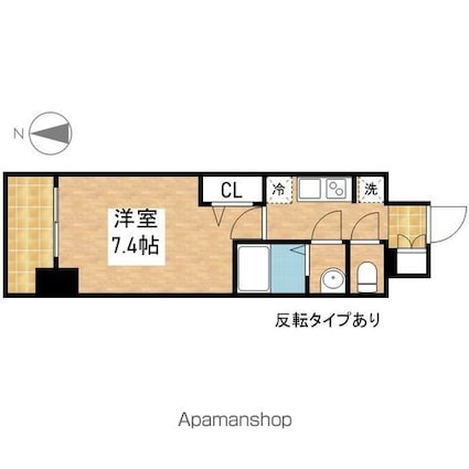 プレサンス　ジェネ　新栄町駅前　葵[1K/24.51m2]の間取図
