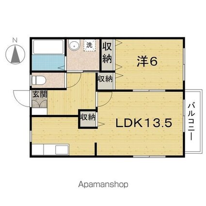 ＳＡＫＵＲＡＮＯ．Ｂ棟[1LDK/47.54m2]の間取図