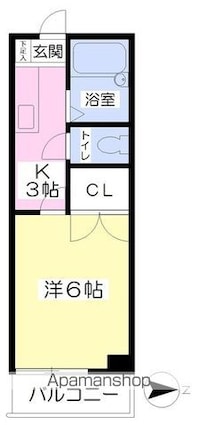 メゾン木屋町[1K/18.82m2]の間取図