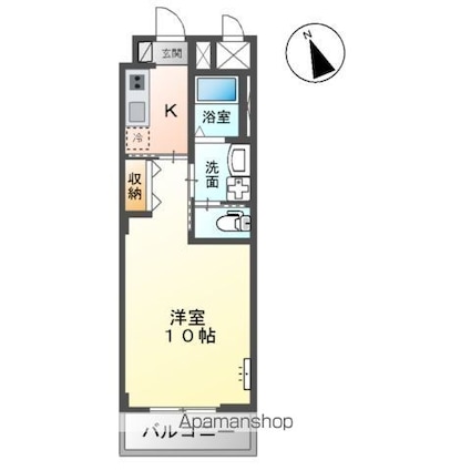 ＣｏｌｌＳｏｌｅｉｌ[1K/30.03m2]の間取図