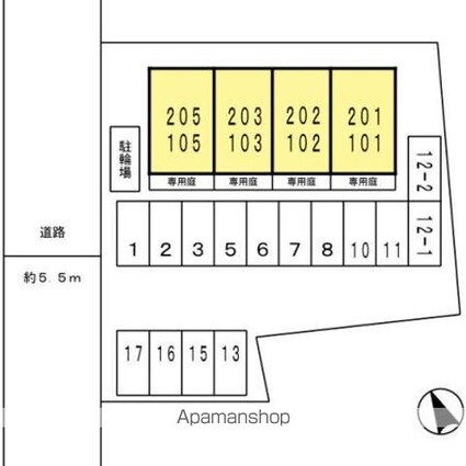 シャローズ[2DK/50.28m2]の配置図