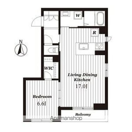 風香花京院[1LDK/54.58m2]の間取図