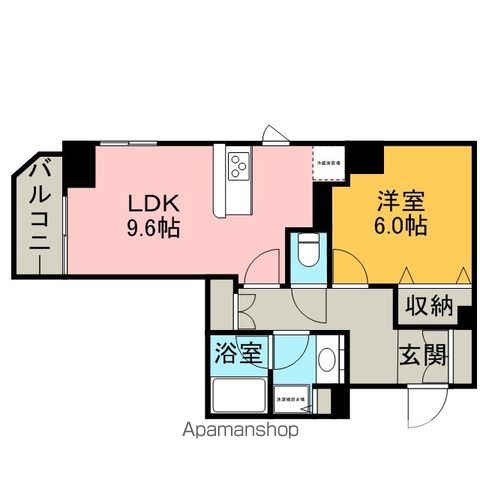 【新宿区市谷柳町のマンションの間取り】