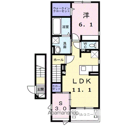 ソレイユ　ヤハラ[2LDK/51.03m2]の間取図