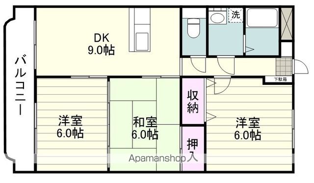 パサージュ伊敷の間取り写真