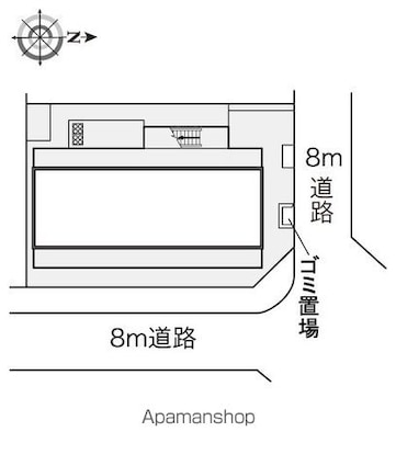 レオパレス住吉伍番館[1K/20.28m2]の配置図