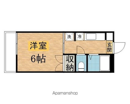 ＷＩＮ小谷田Ⅱ[1K/21.18m2]の間取図