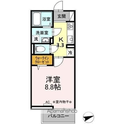 アーバンゲート[1K/30.06m2]の間取図